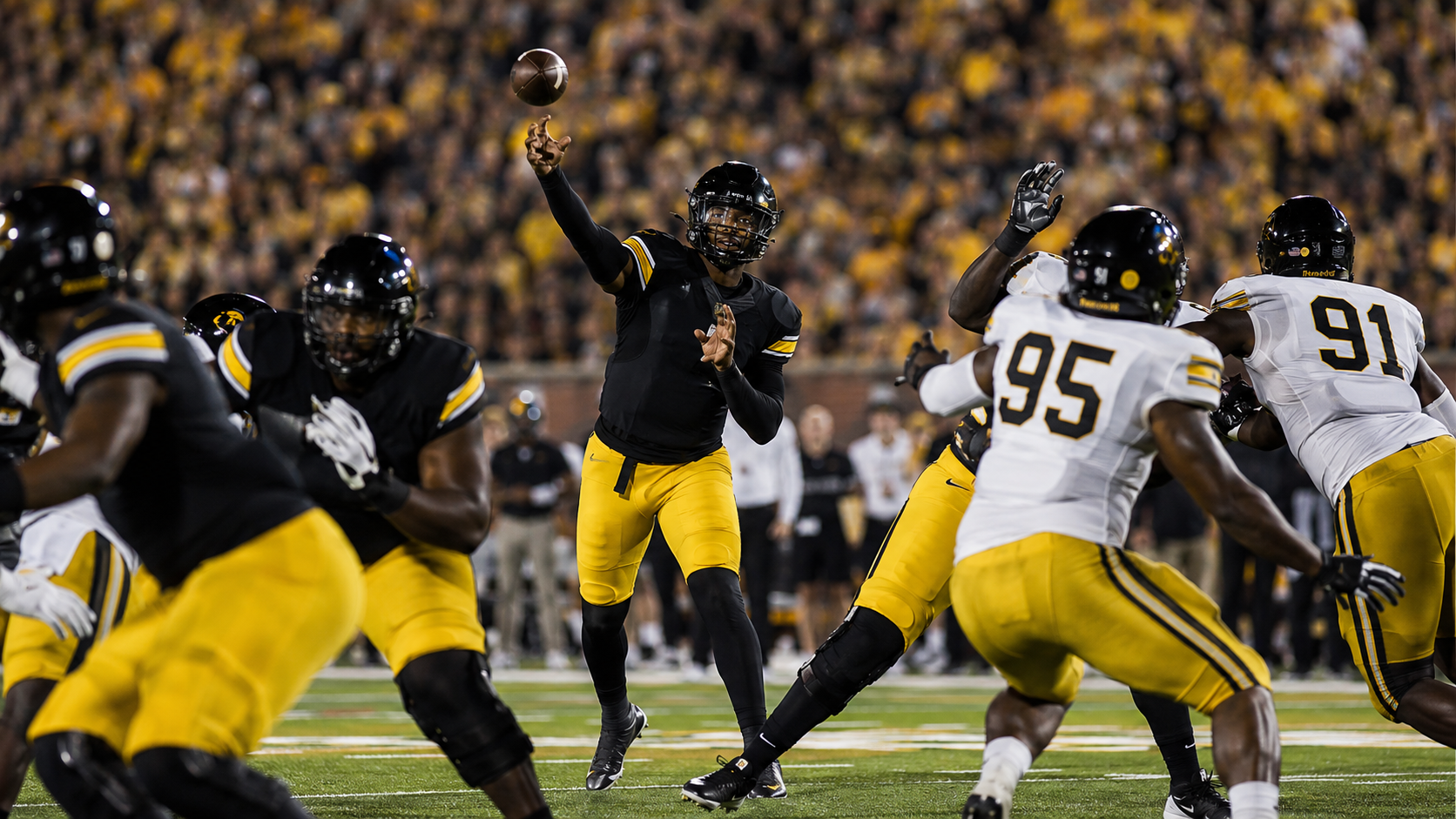 Game-night football illustration for Arkansas-Pine Bluff at Missouri