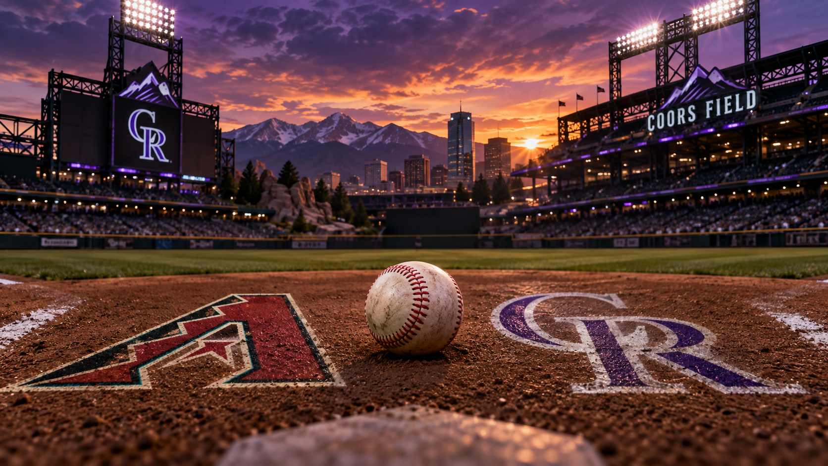Arizona Diamondbacks at Colorado Rockies matchup artwork