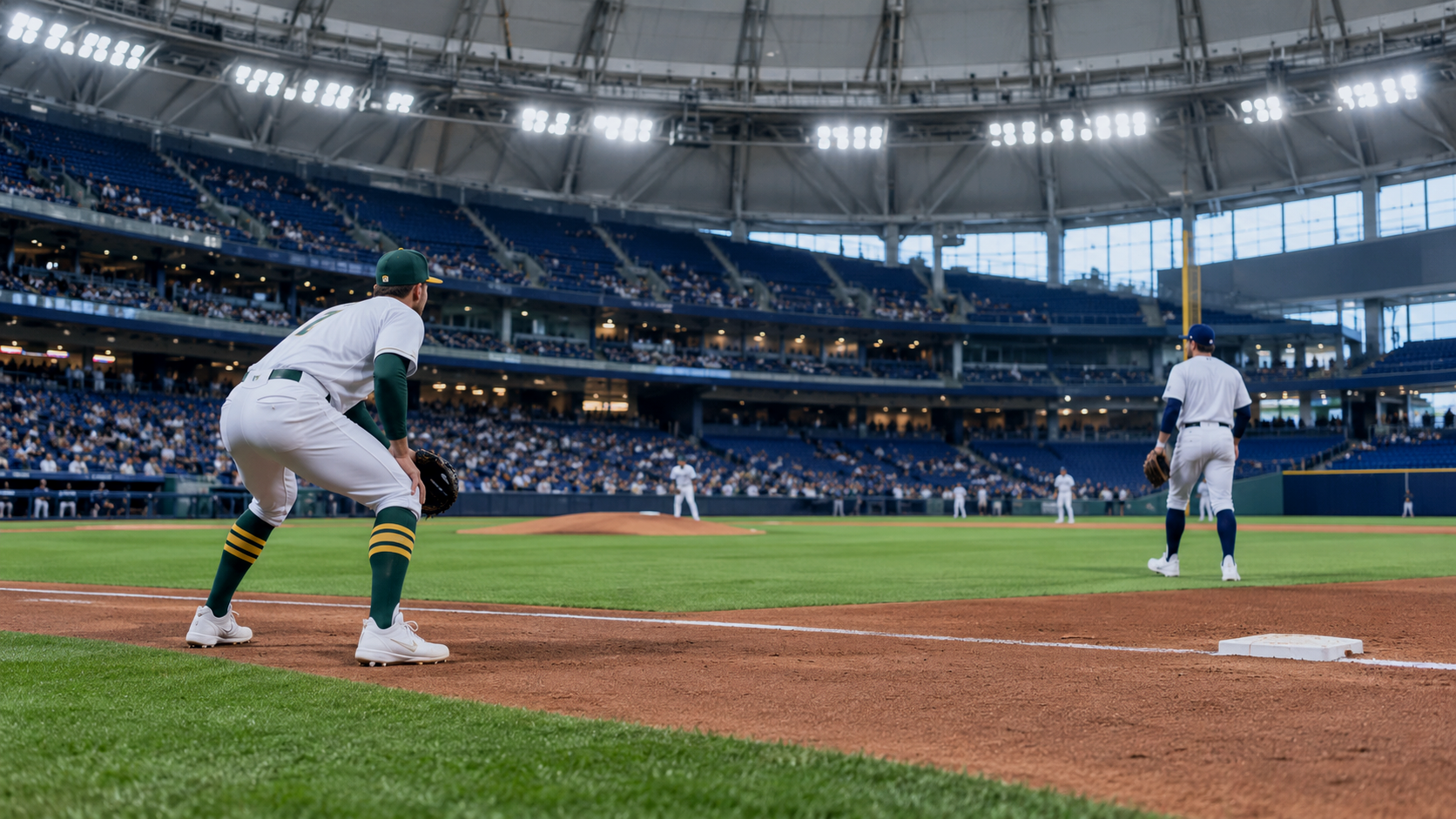 Baseball stadium scene for Athletics at Tampa Bay Rays