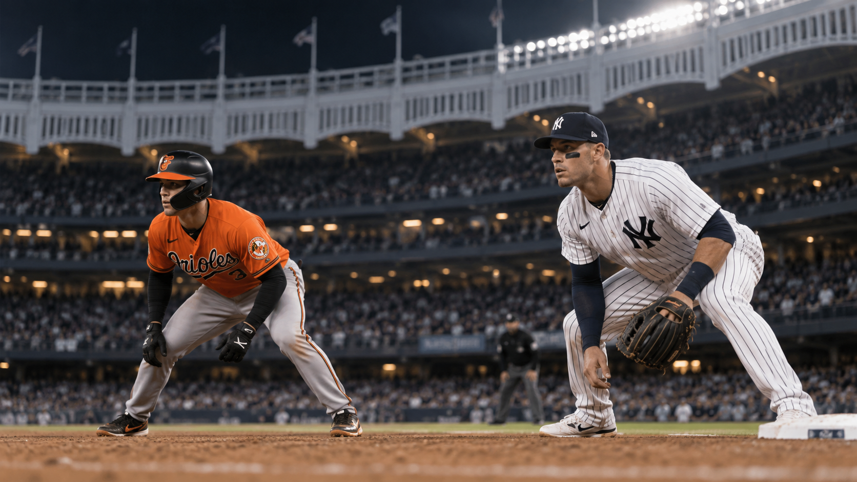Baltimore Orioles at New York Yankees matchup artwork