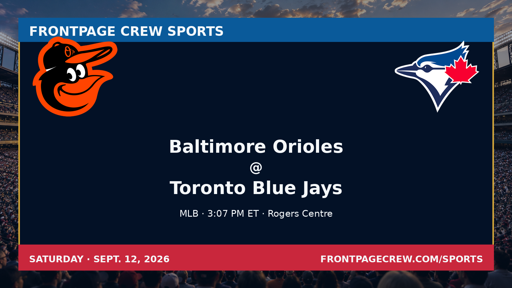 Baltimore Orioles and Toronto Blue Jays game scene
