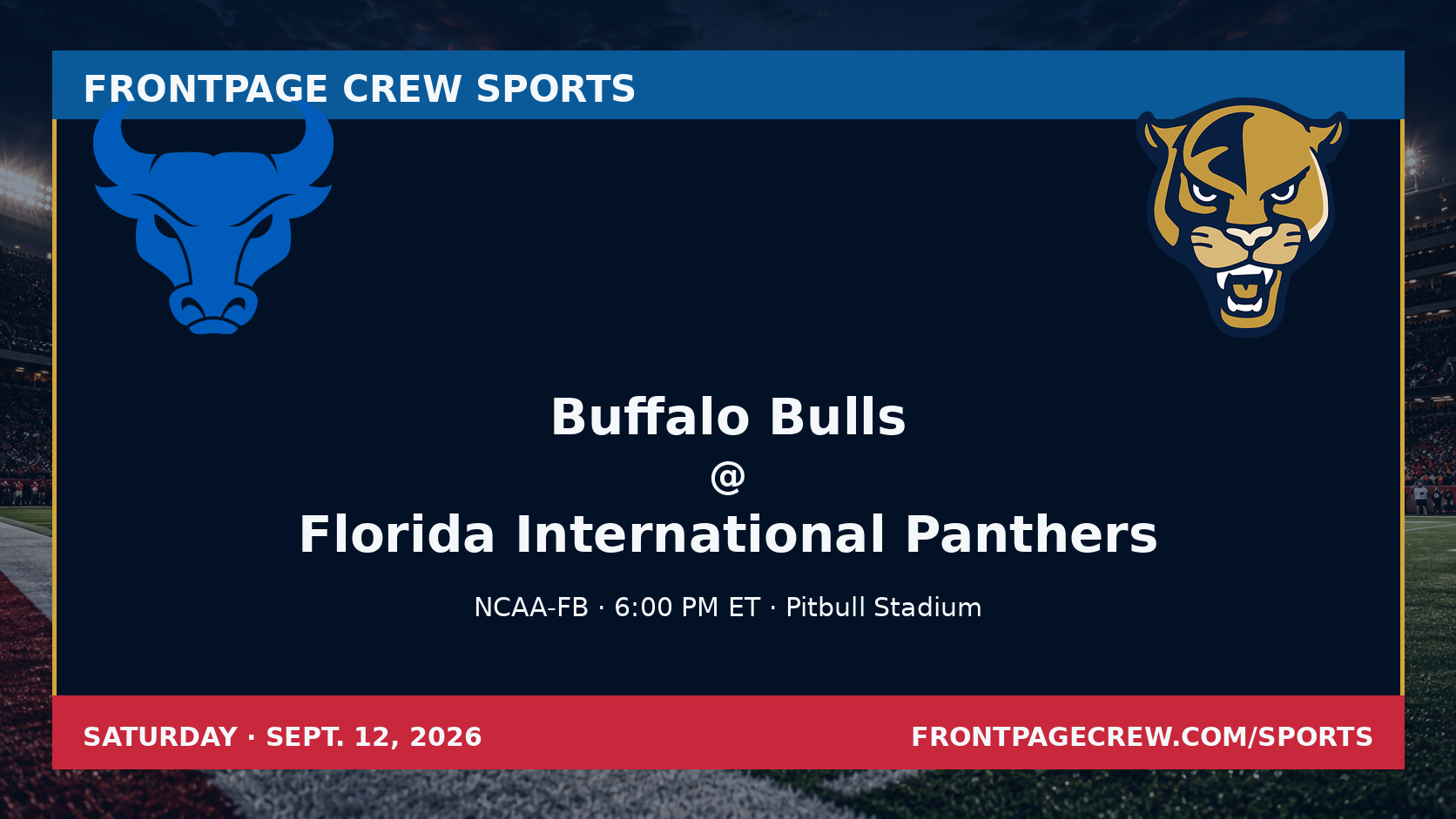 Buffalo Bulls and Florida International Panthers game scene