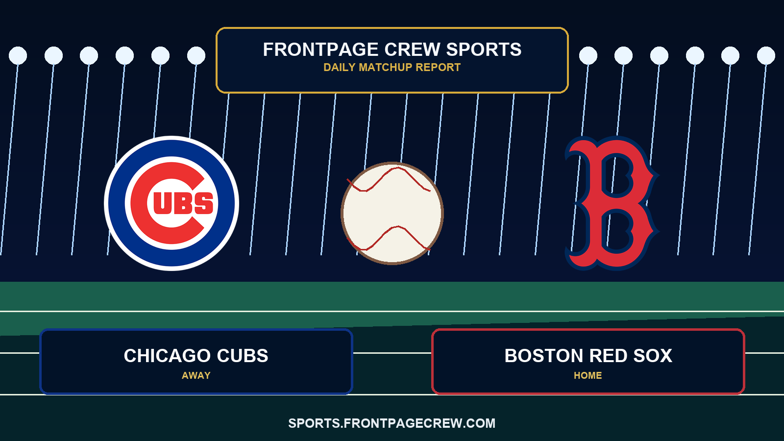 Chicago Cubs at Boston Red Sox matchup artwork