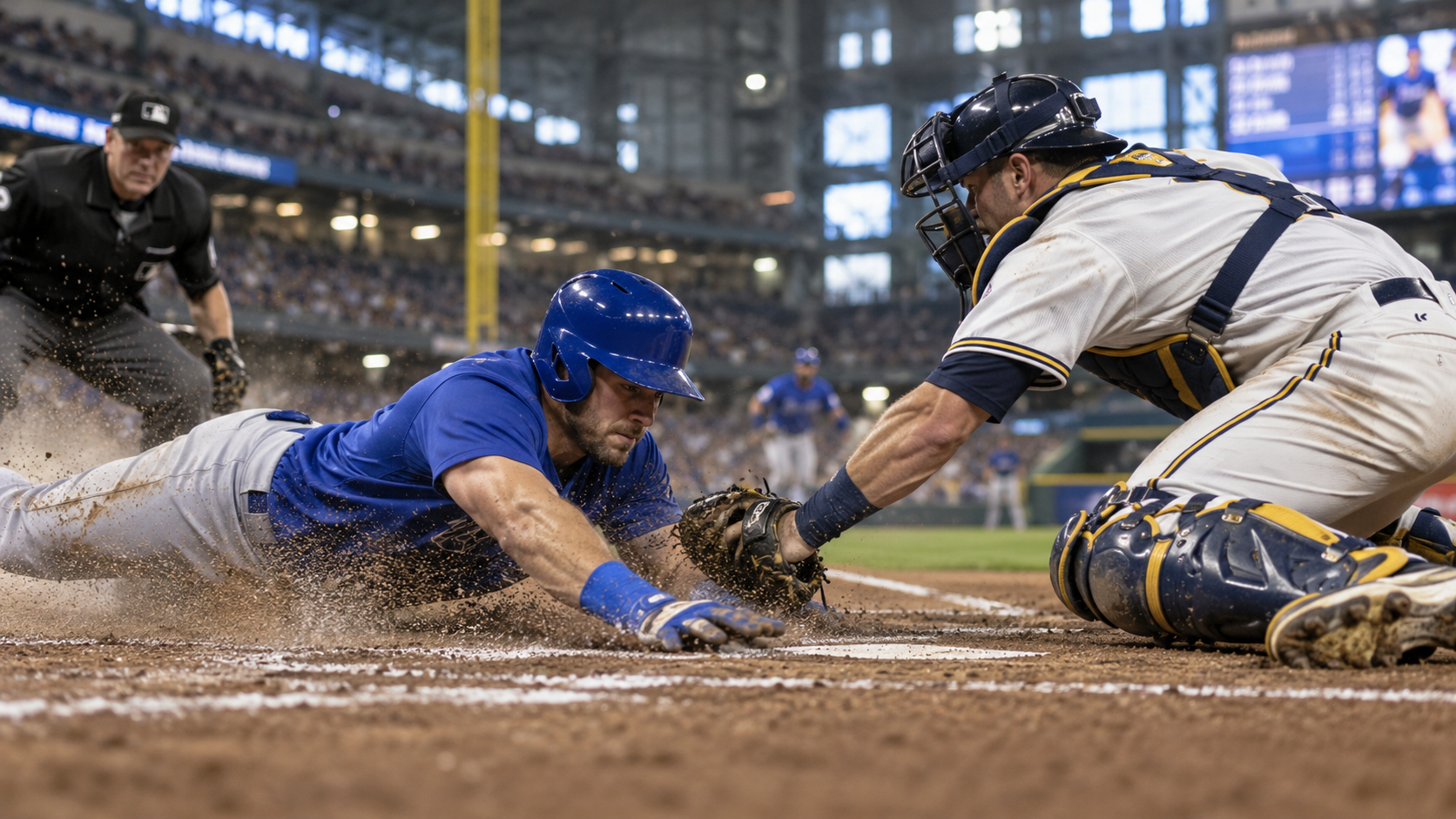 Game-action editorial image for Chicago Cubs at Milwaukee Brewers
