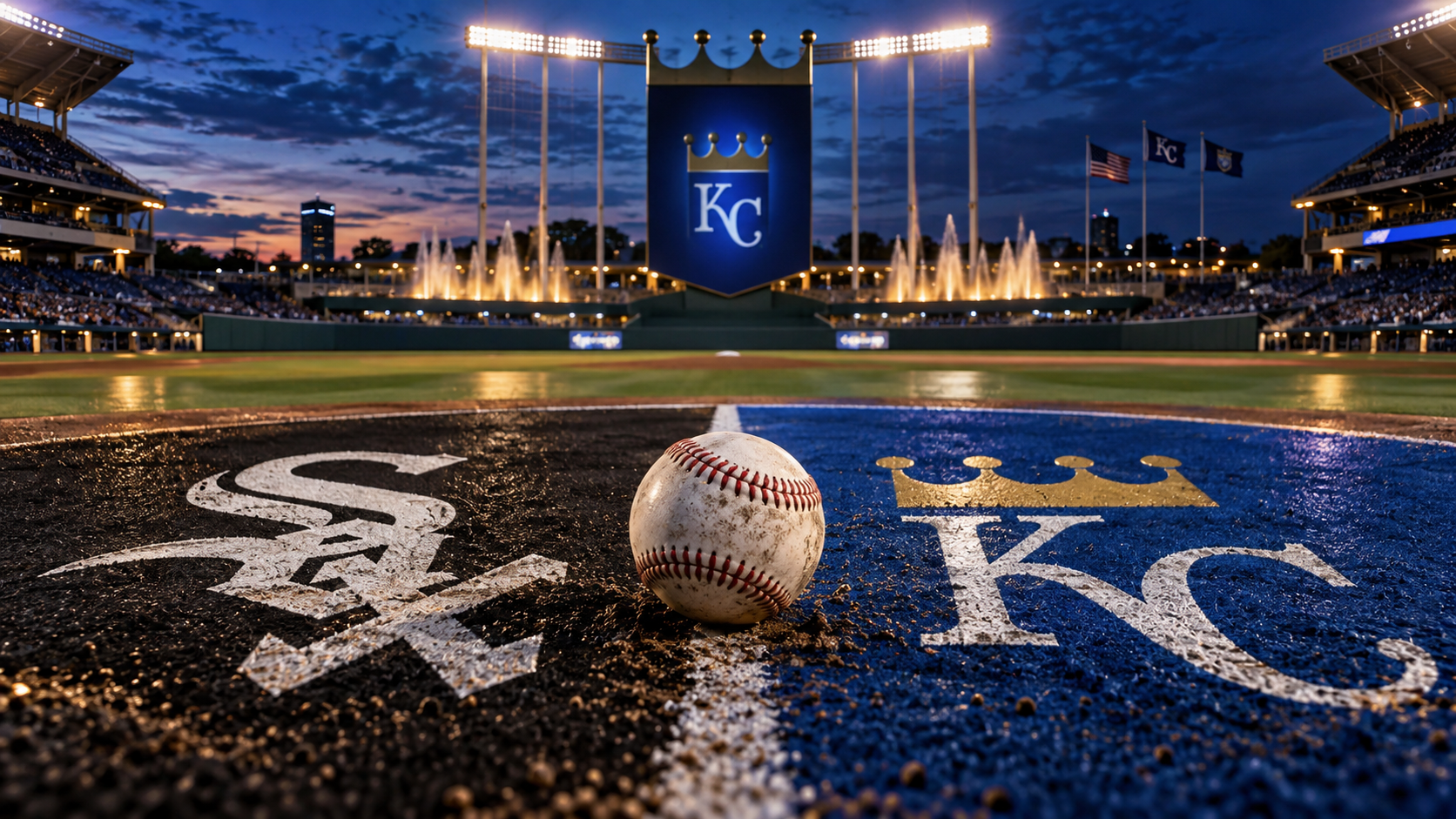 Chicago White Sox at Kansas City Royals matchup artwork