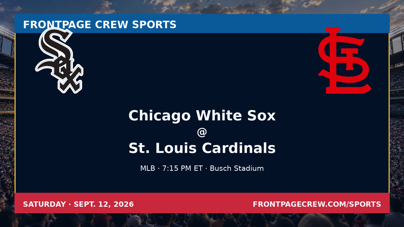 Chicago White Sox and St. Louis Cardinals game scene