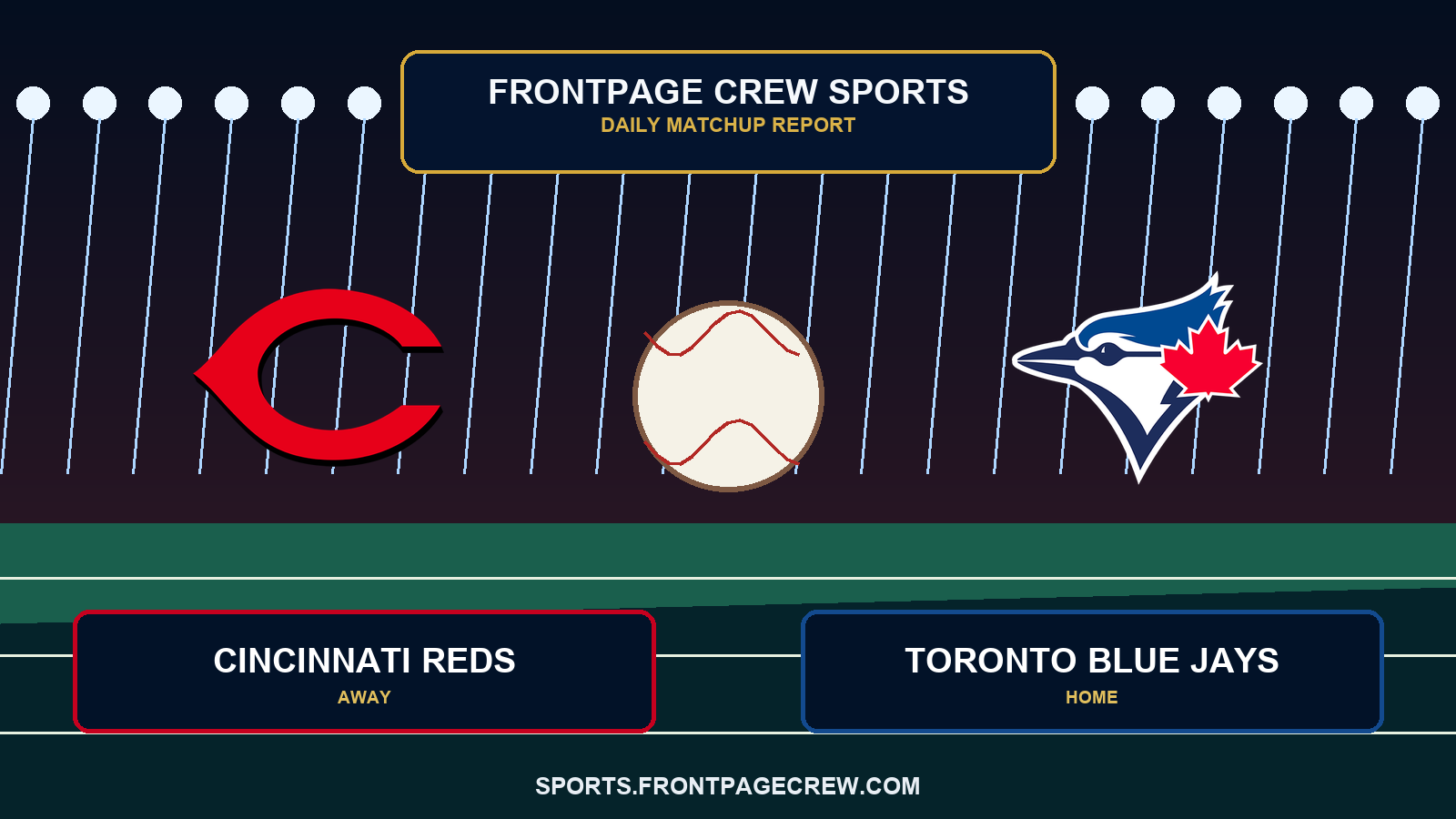 Cincinnati Reds at Toronto Blue Jays matchup artwork