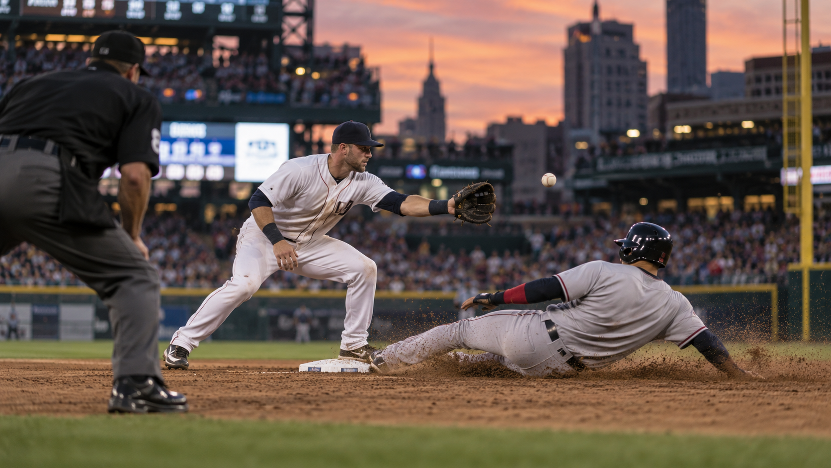 Game-action editorial image for Cleveland Guardians at Baltimore Orioles