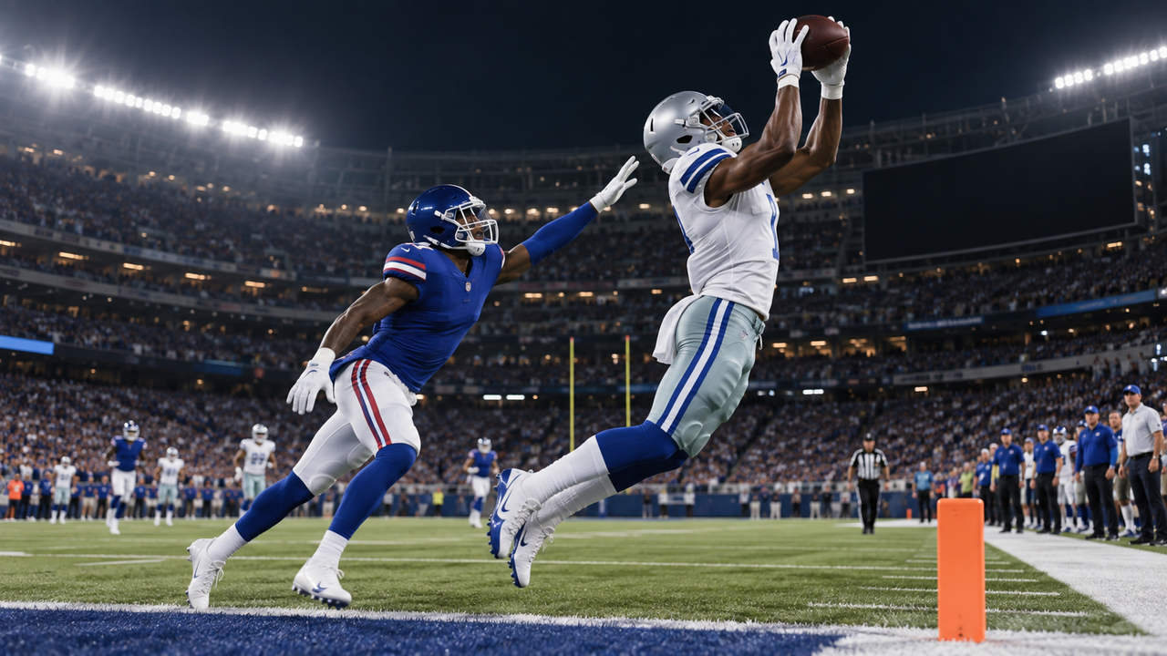 Text-free NFL game scene for Dallas Cowboys at New York Giants