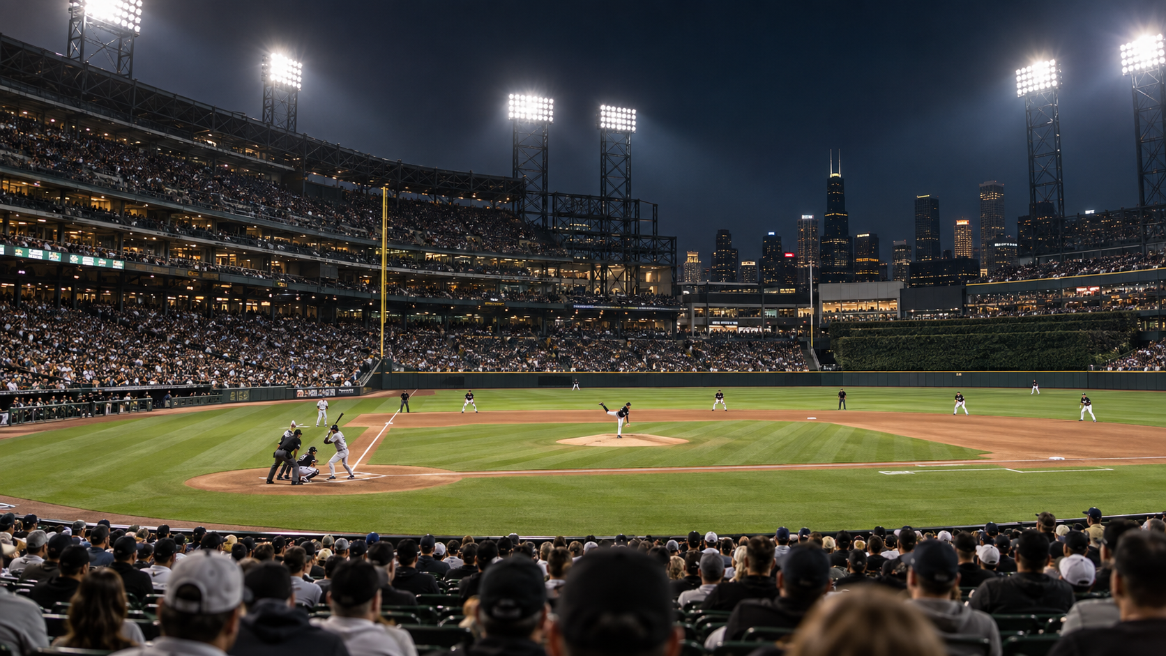 Sports venue scene for Detroit Tigers at Chicago White Sox