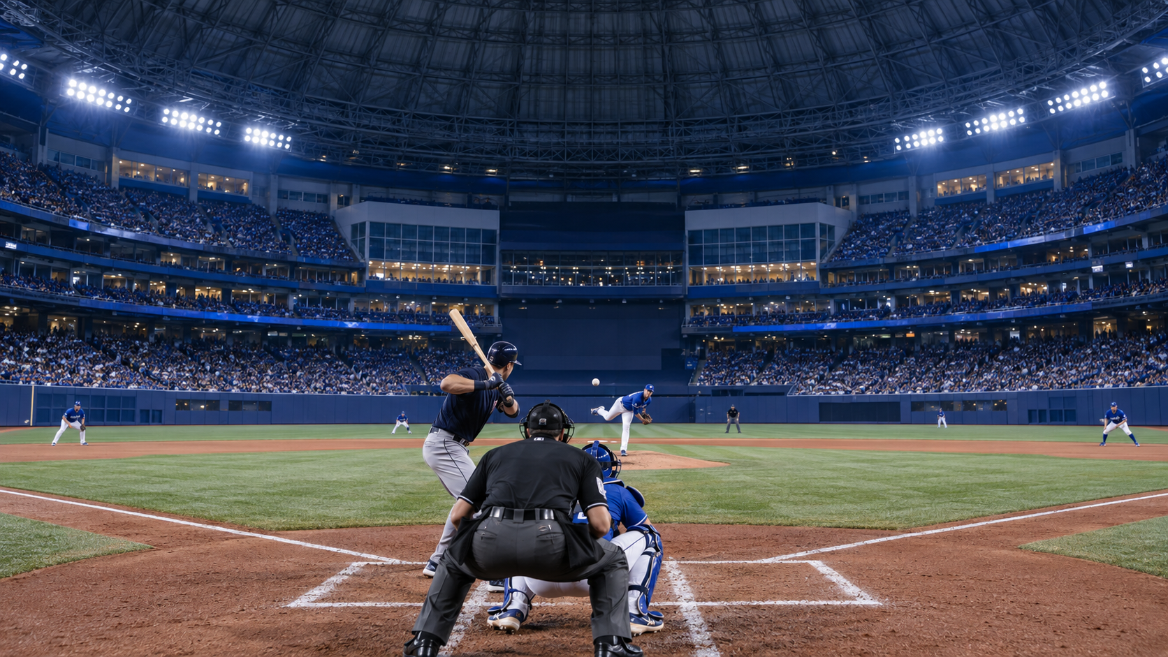 Text-free MLB game scene for Detroit Tigers at Toronto Blue Jays