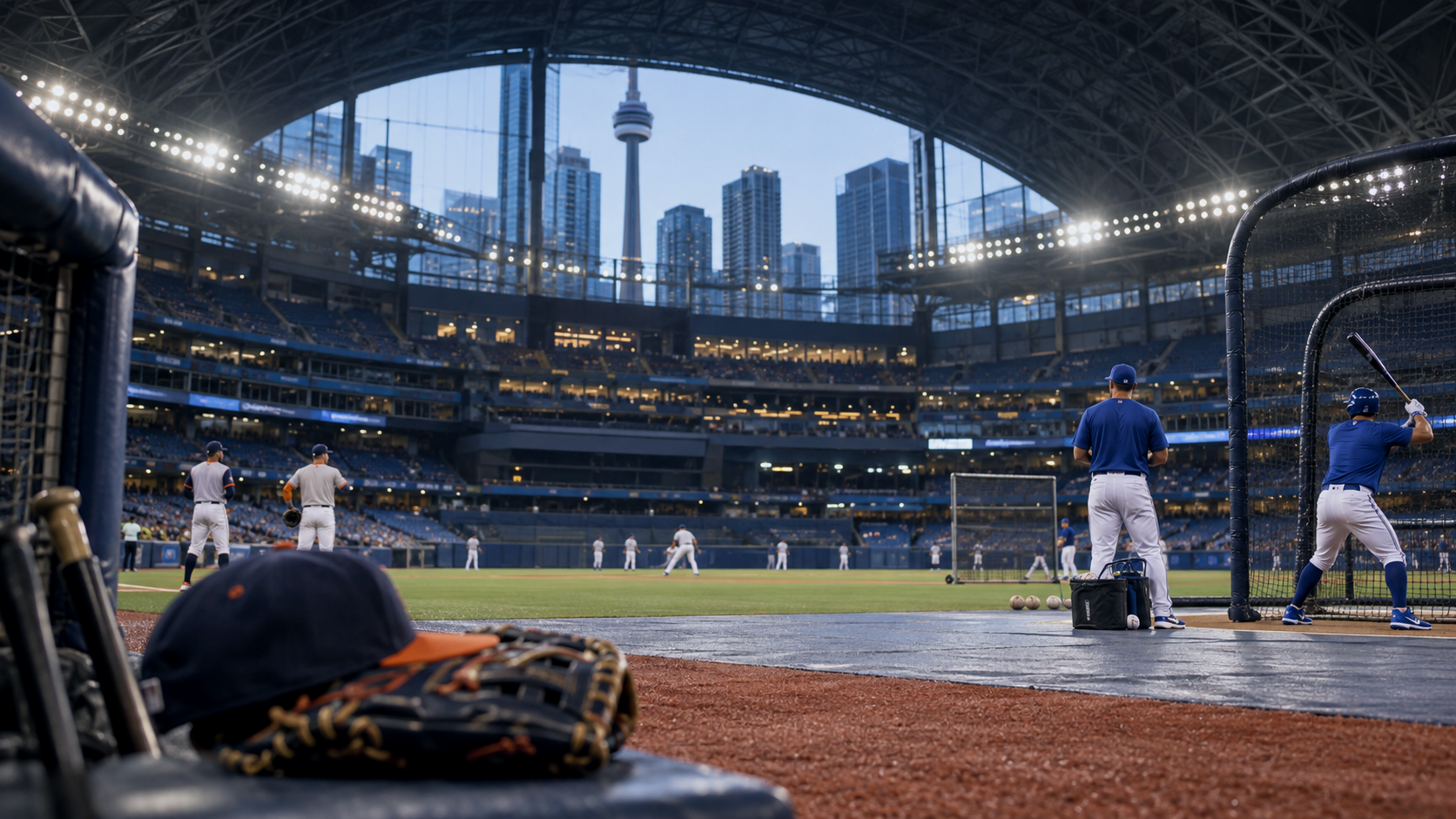 Baseball stadium scene for Detroit Tigers at Toronto Blue Jays