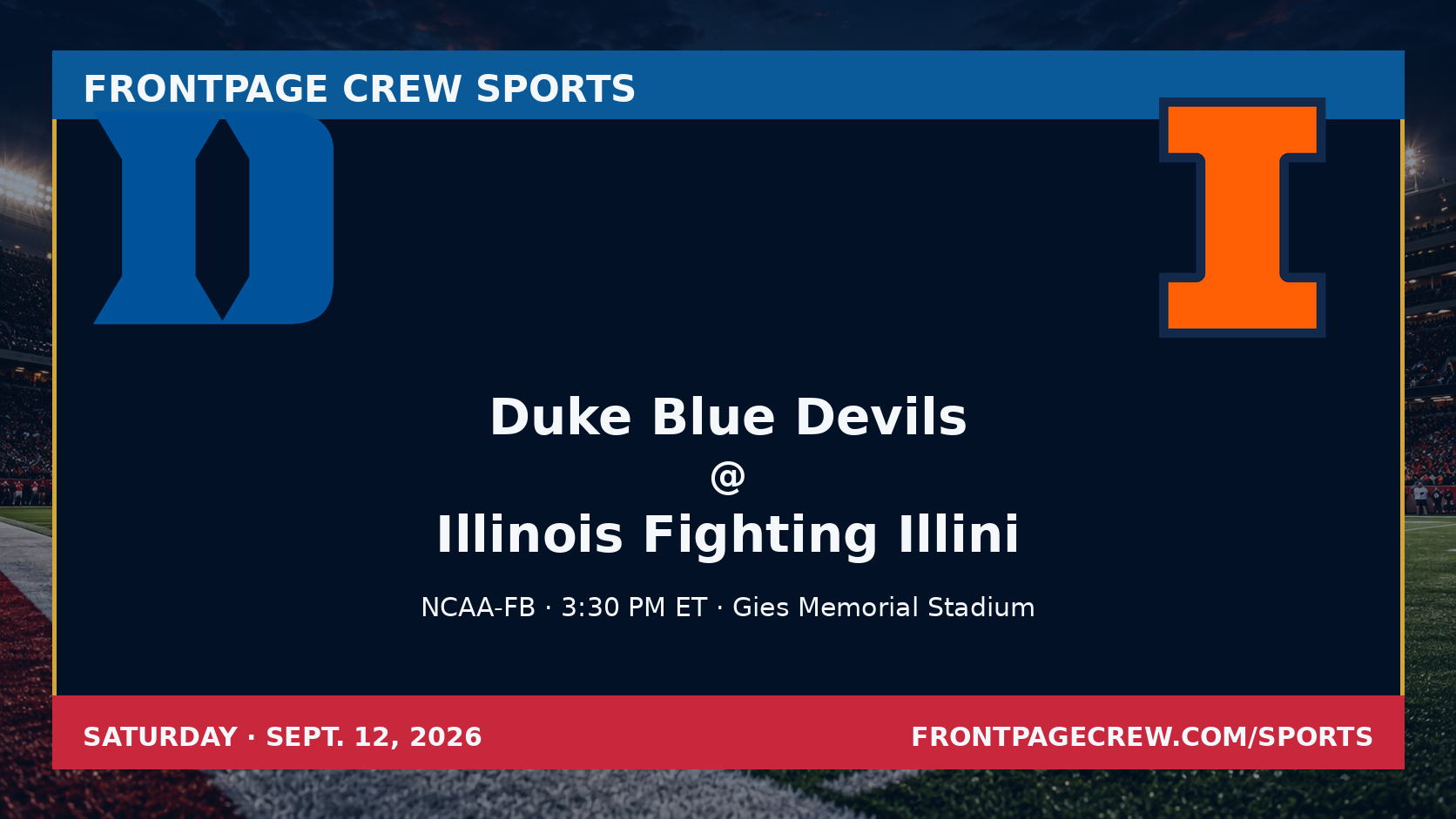 Duke Blue Devils and Illinois Fighting Illini game scene