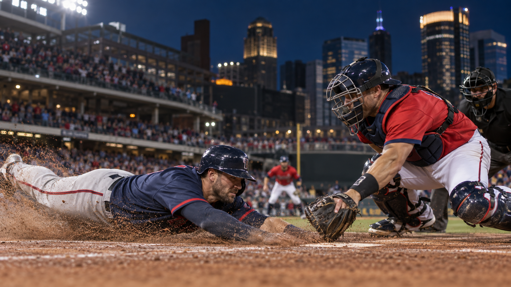 Cleveland Guardians and Minnesota Twins game scene