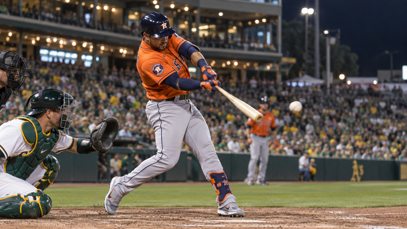 Houston Astros at Athletics matchup artwork