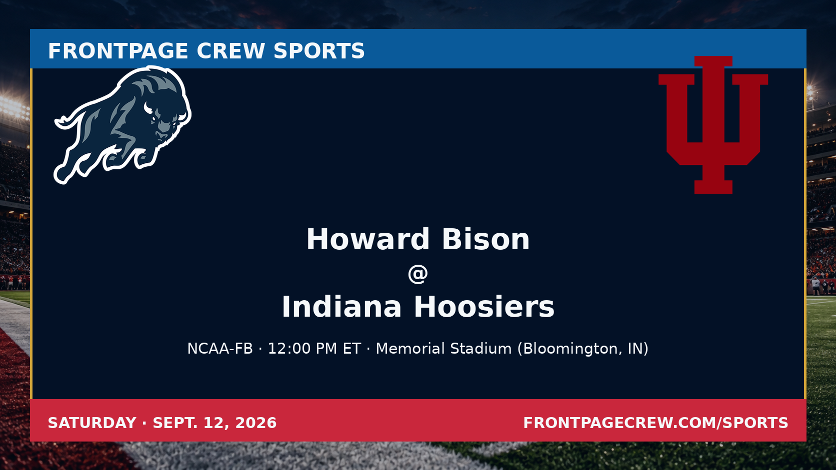 Howard Bison and Indiana Hoosiers game scene