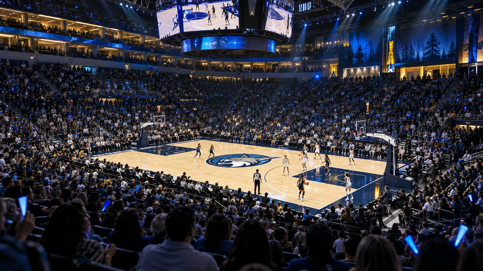 Sports venue scene for Indiana Fever at Toronto Tempo