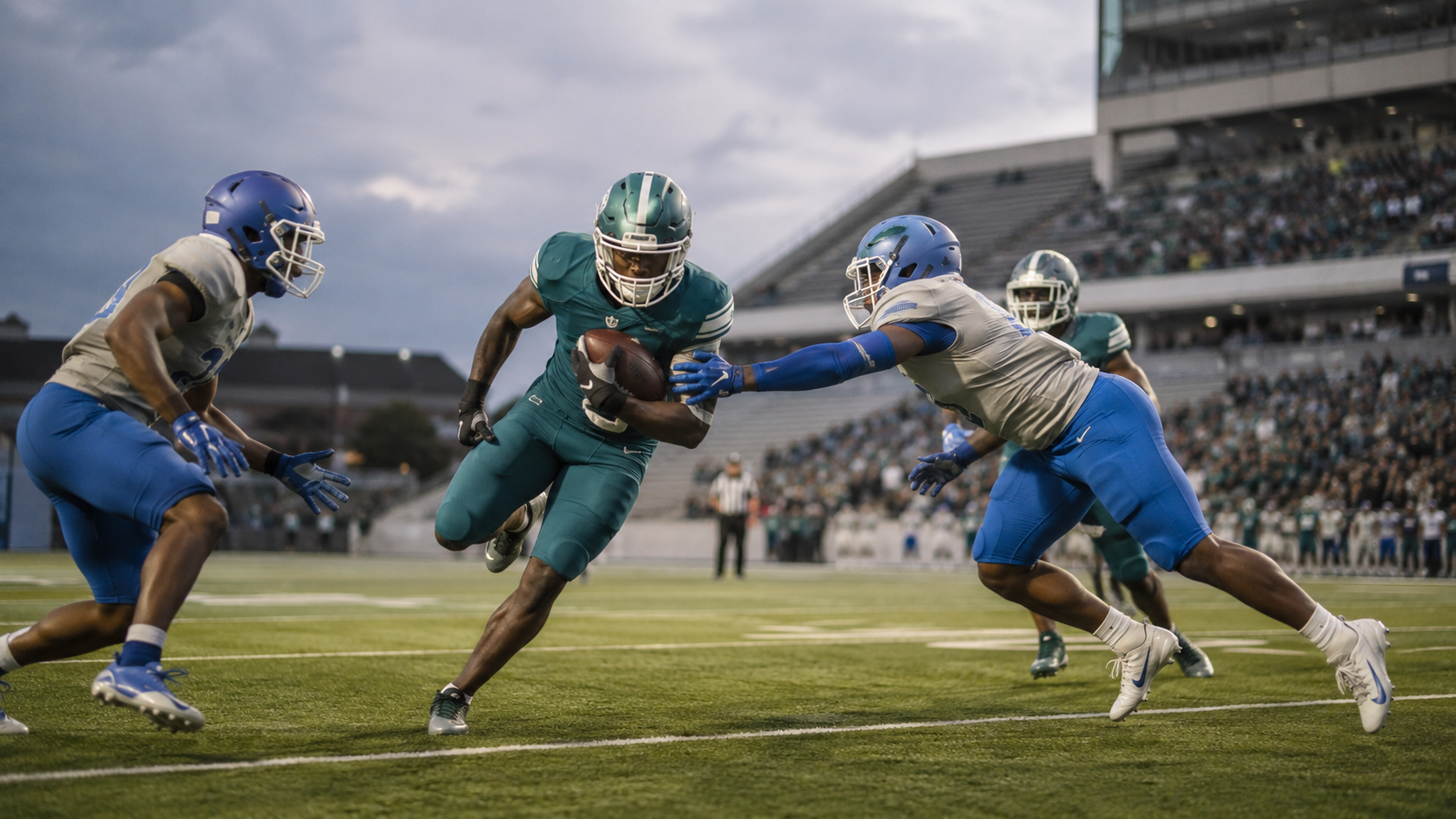 Imaginative editorial scene for Indiana State at Purdue