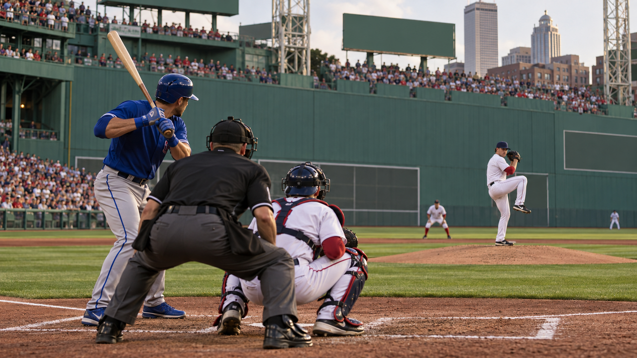 Text-free MLB game scene for Kansas City Royals at Boston Red Sox