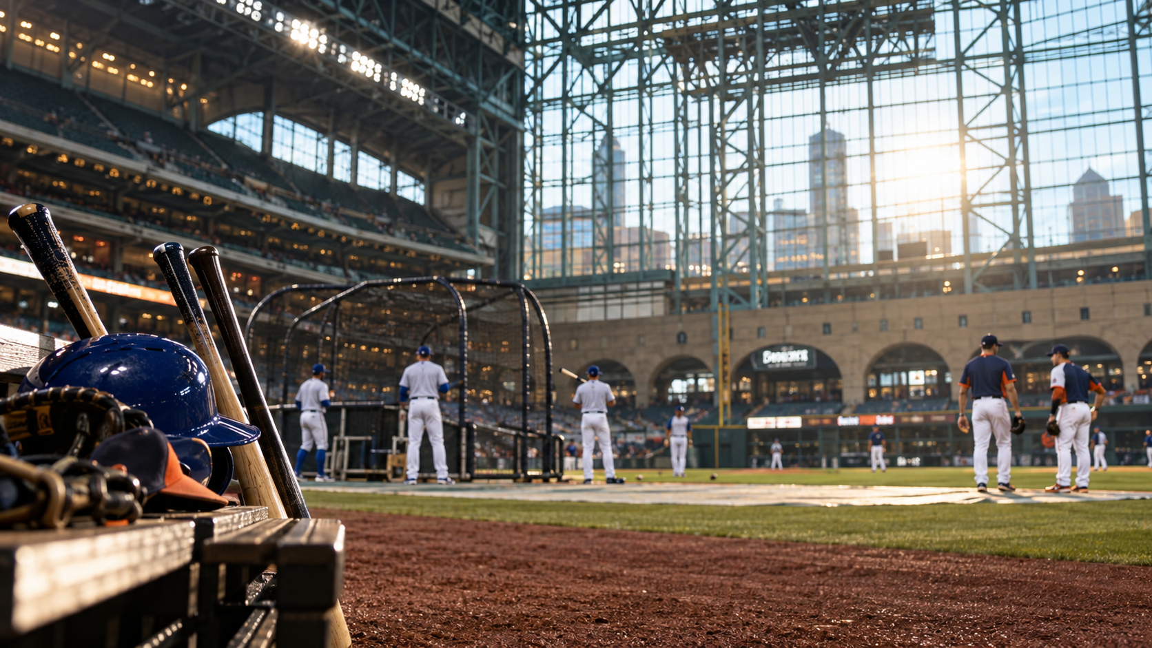 Baseball stadium scene for Kansas City Royals at Houston Astros