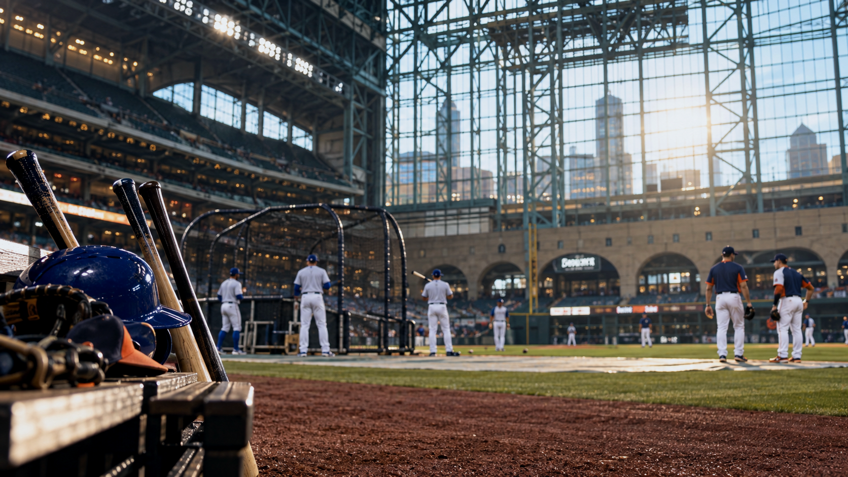 Baseball stadium scene for Kansas City Royals at Houston Astros