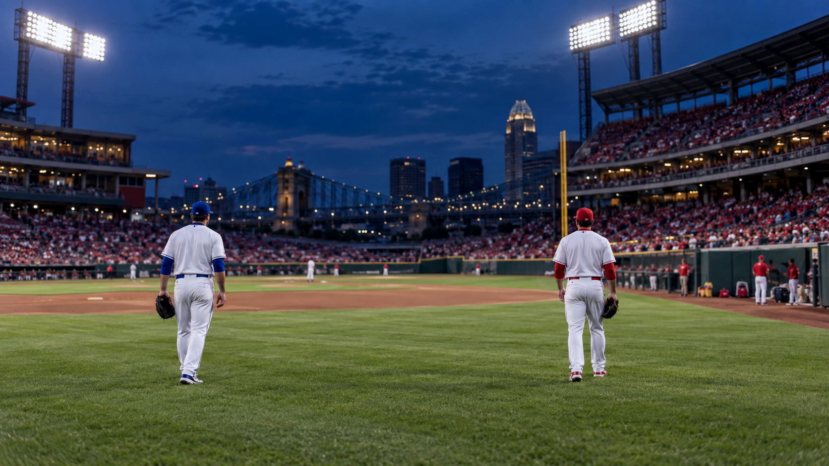 Sports venue scene for Los Angeles Dodgers at Cincinnati Reds