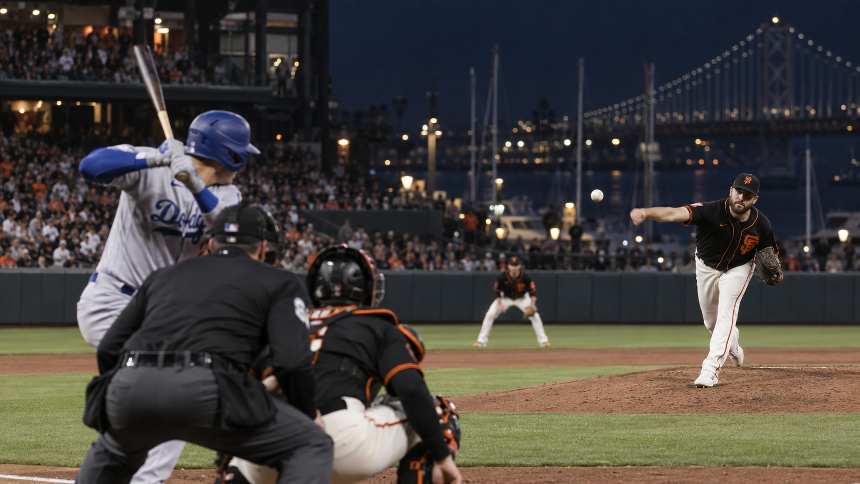 Los Angeles Dodgers at San Francisco Giants matchup artwork