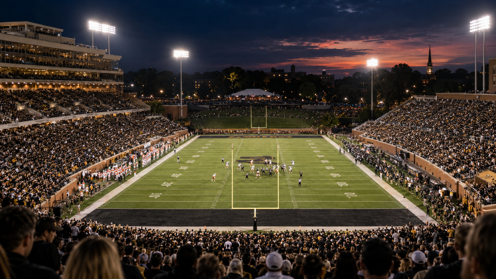 Sports venue scene for Miami Hurricanes at Wake Forest Demon Deacons