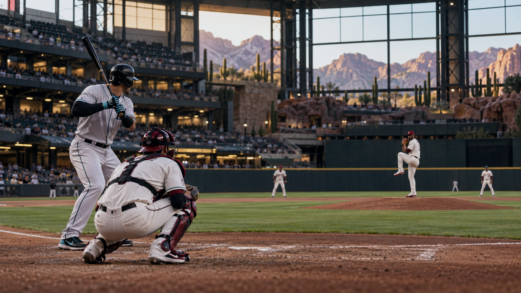 Baseball stadium scene for Miami Marlins at Arizona Diamondbacks
