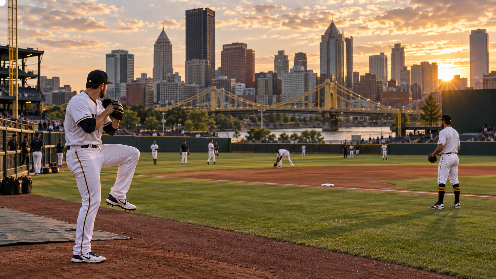 Baseball stadium scene for Milwaukee Brewers at Pittsburgh Pirates