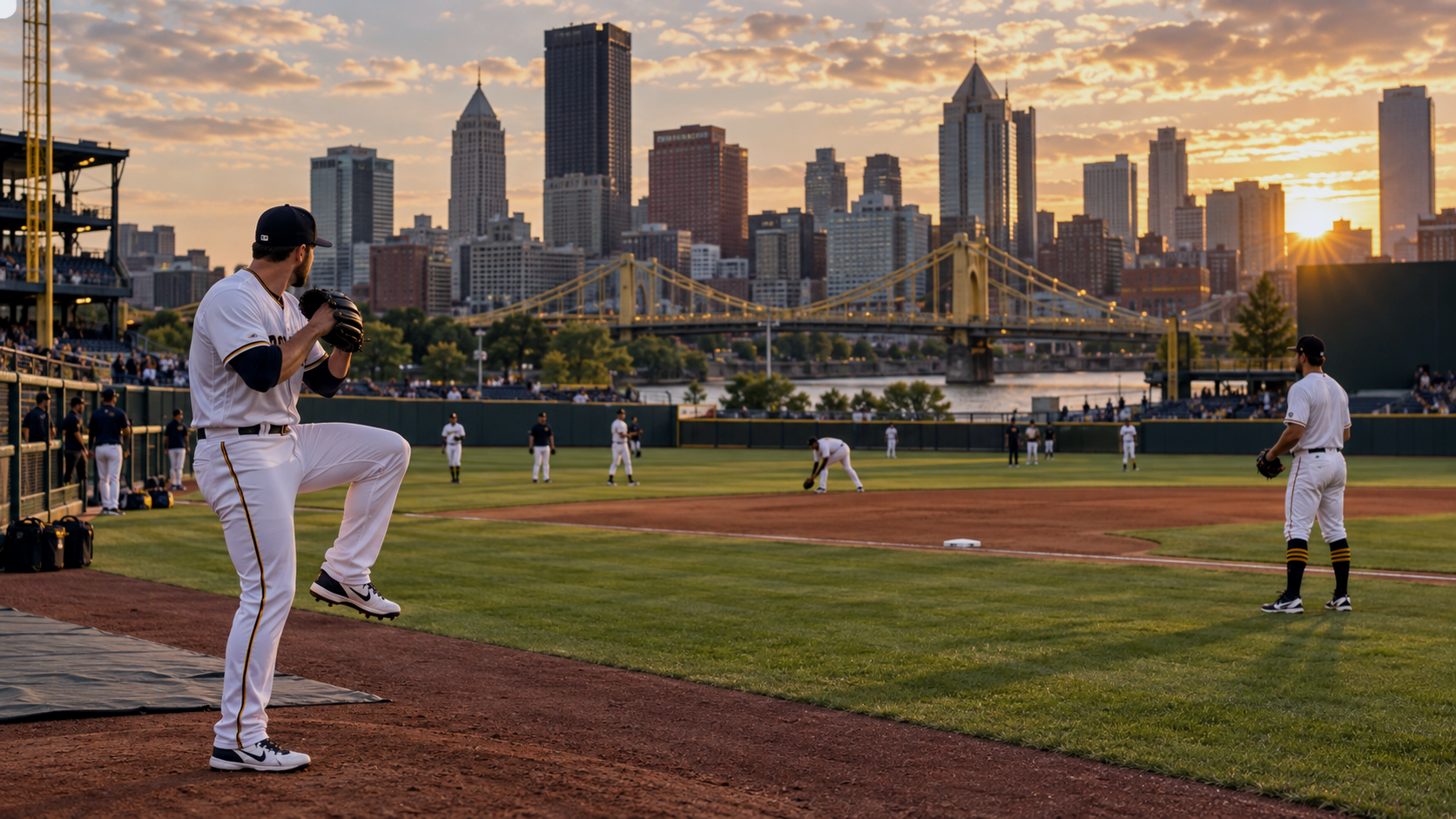 Baseball stadium scene for Milwaukee Brewers at Pittsburgh Pirates