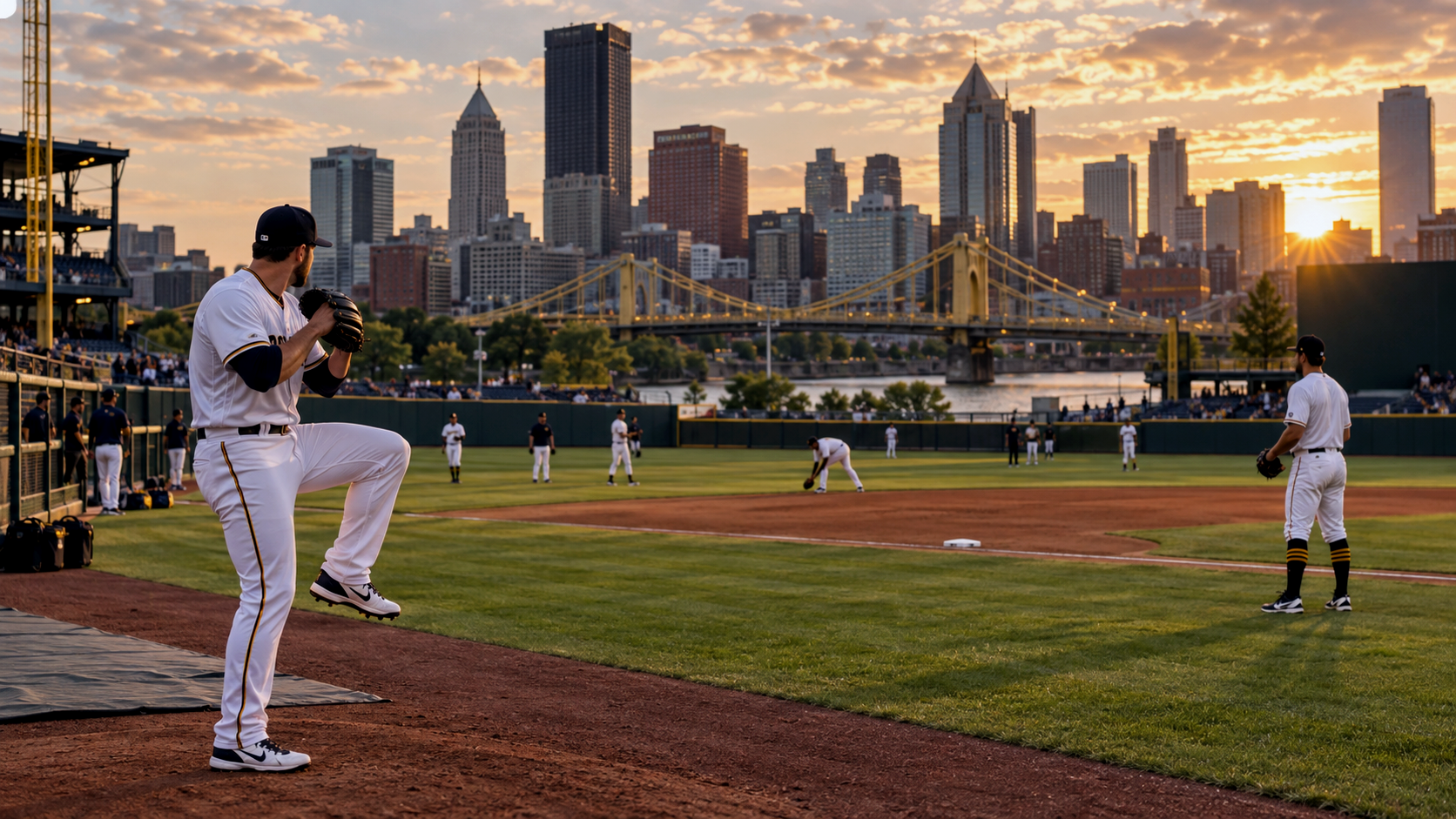 Sports venue scene for Milwaukee Brewers at Pittsburgh Pirates