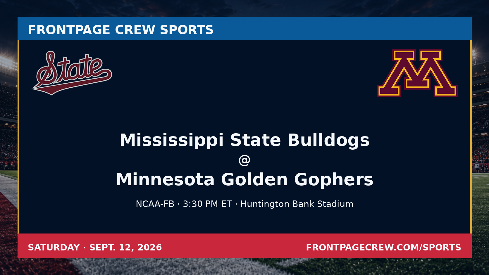 Mississippi State Bulldogs and Minnesota Golden Gophers game scene