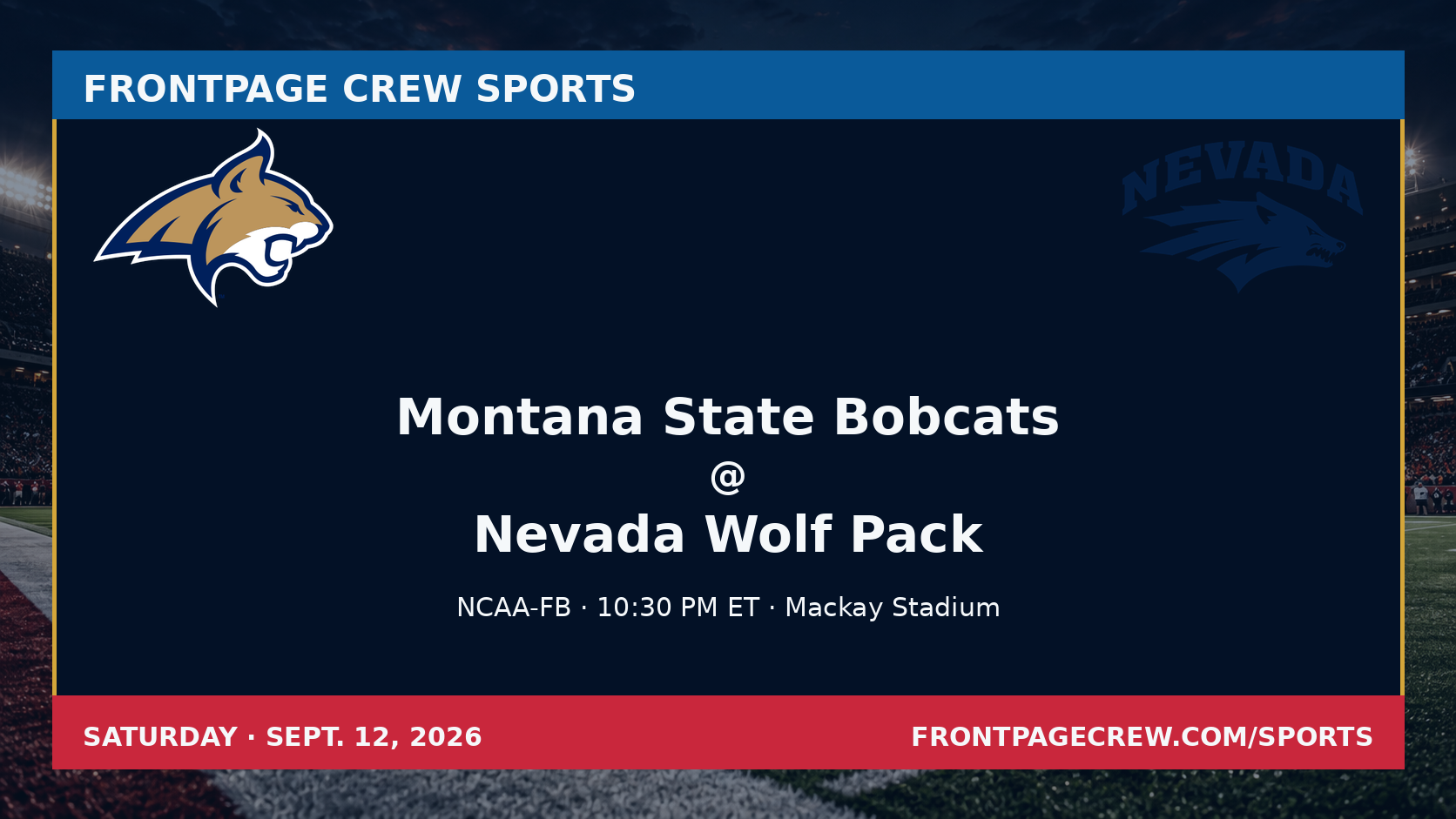 Montana State Bobcats and Nevada Wolf Pack game scene