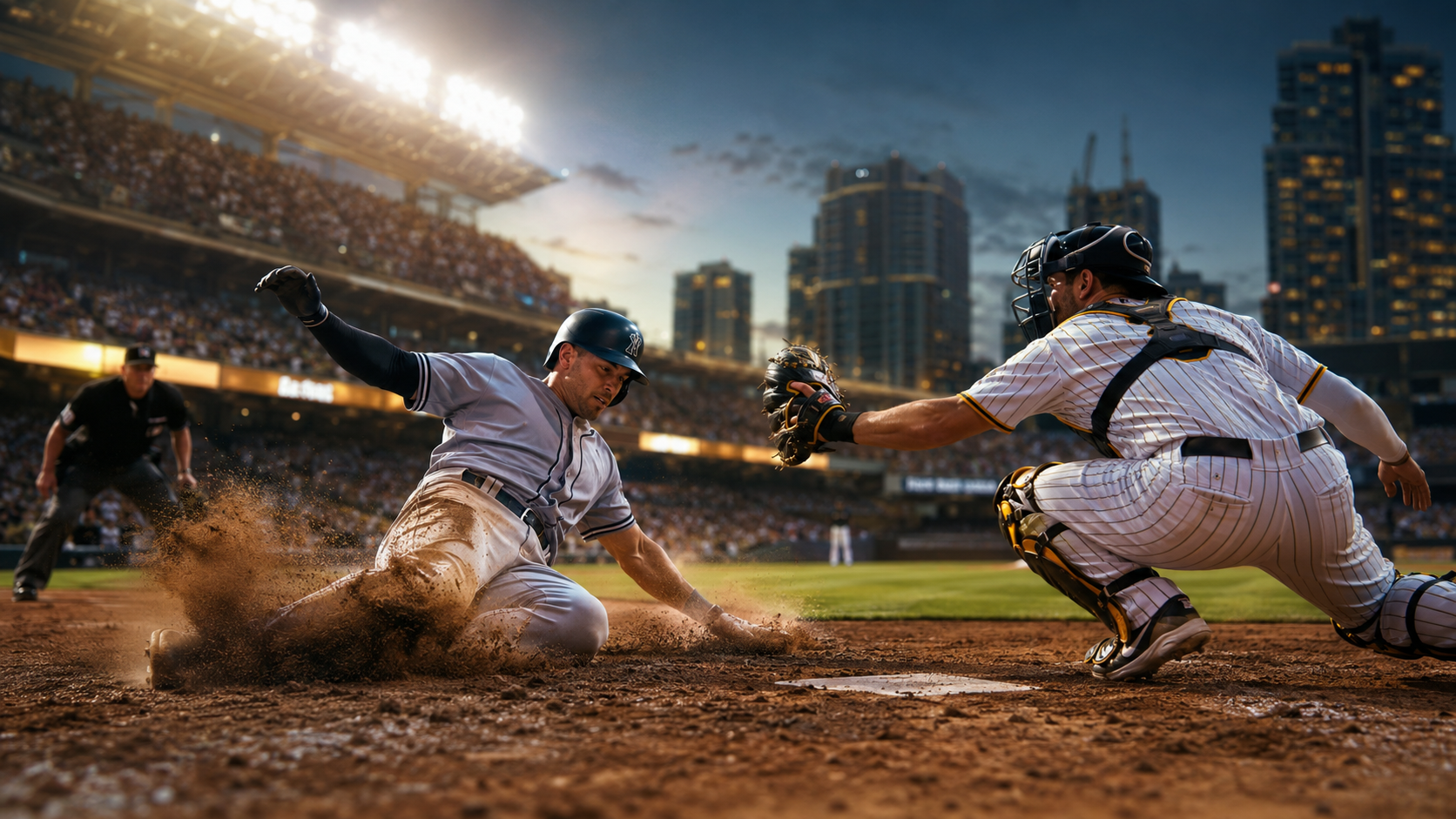 Imaginative editorial scene for Washington at Los Angeles Dodgers