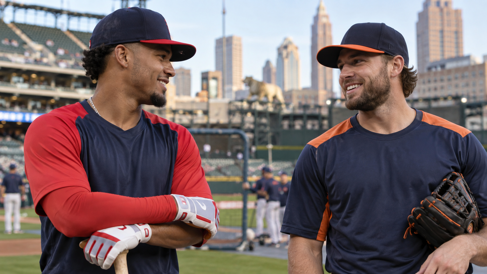 Nationals at Tigers baseball matchup scene