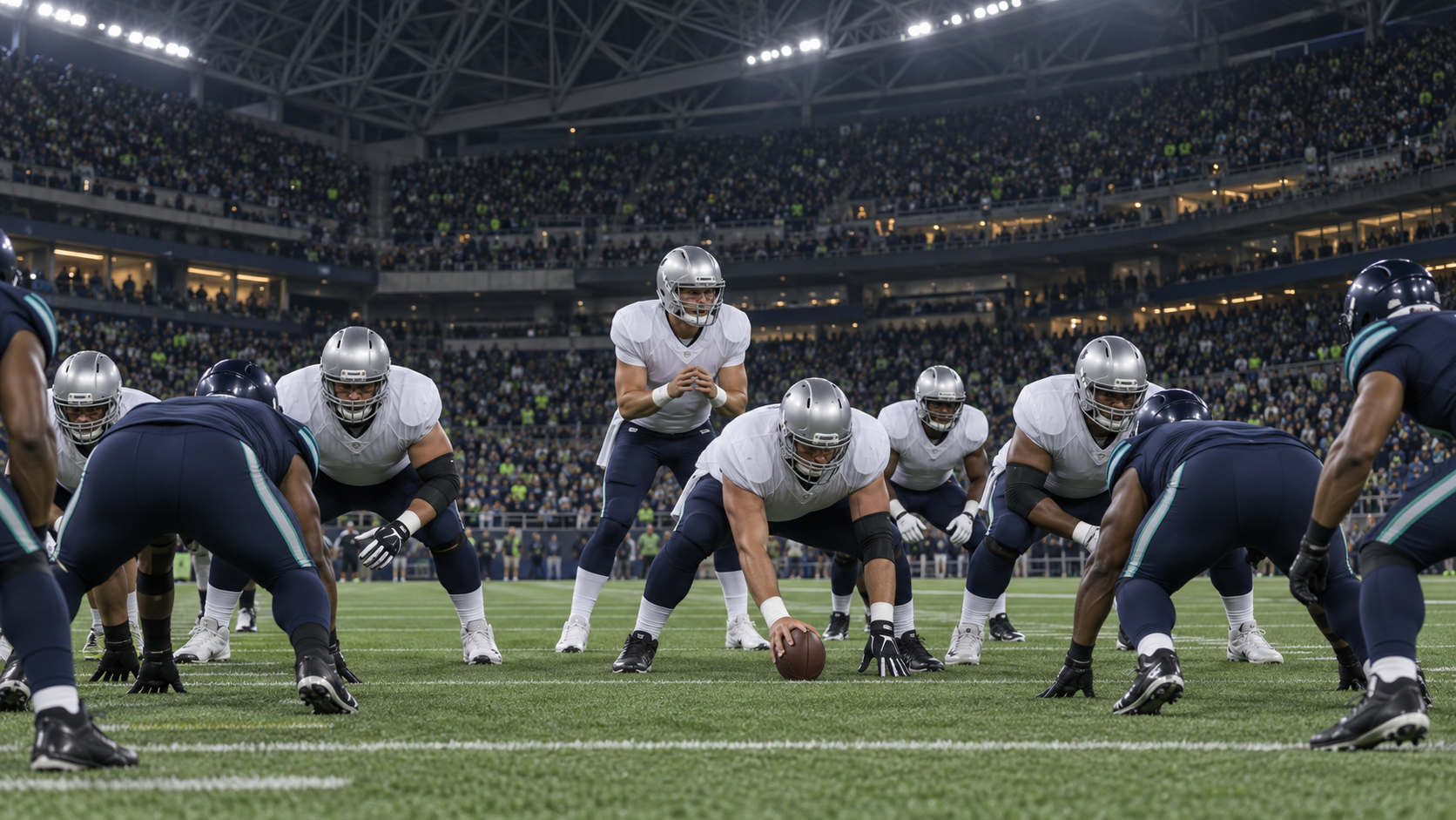 Editorial NFL scene for New England Patriots at Seattle Seahawks