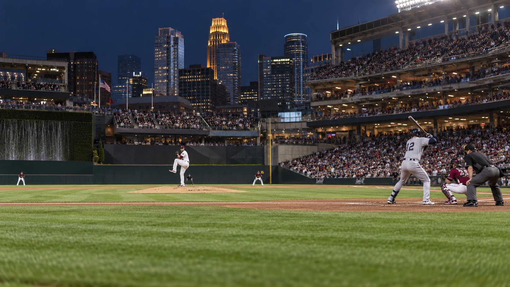 Text-free MLB game scene for New York Yankees at Minnesota Twins