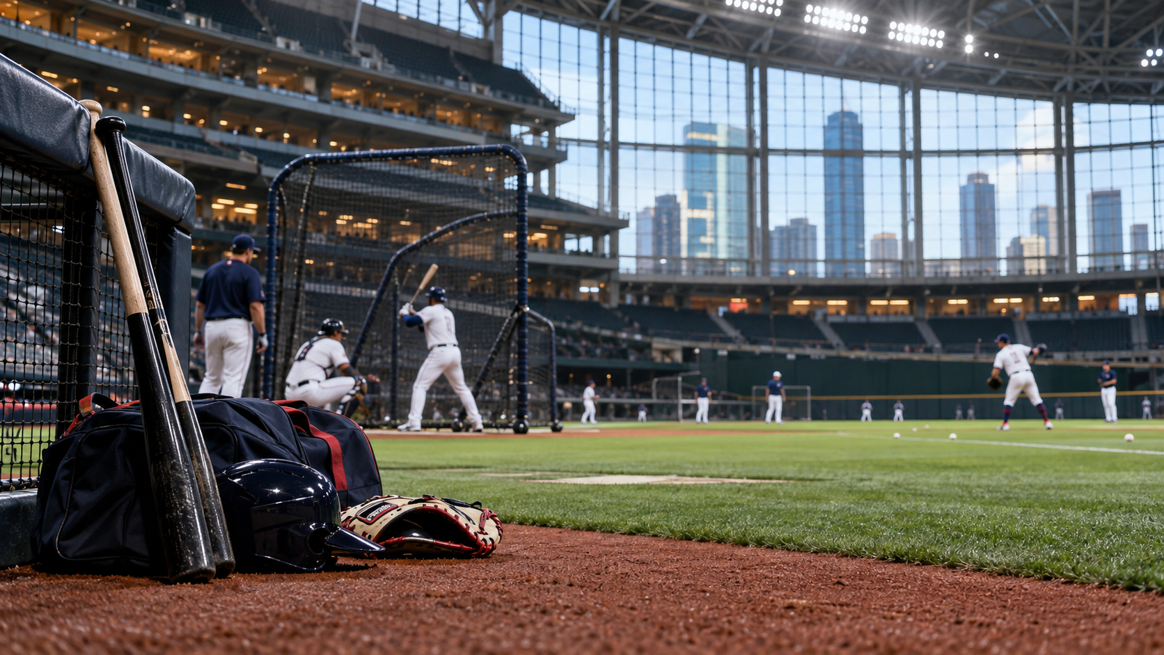 Baseball stadium scene for New York Yankees at Minnesota Twins