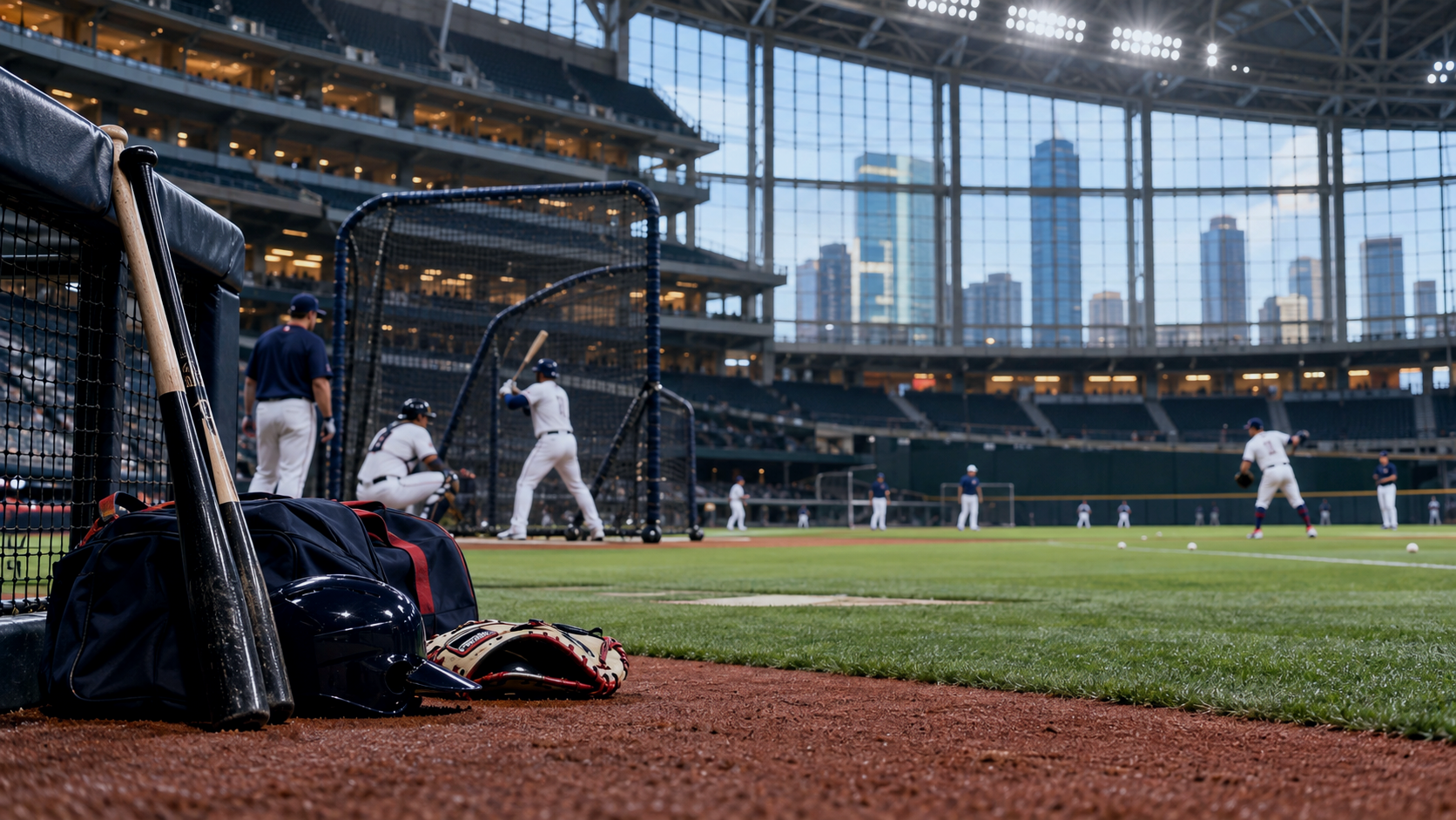 Baseball stadium scene for New York Yankees at Minnesota Twins