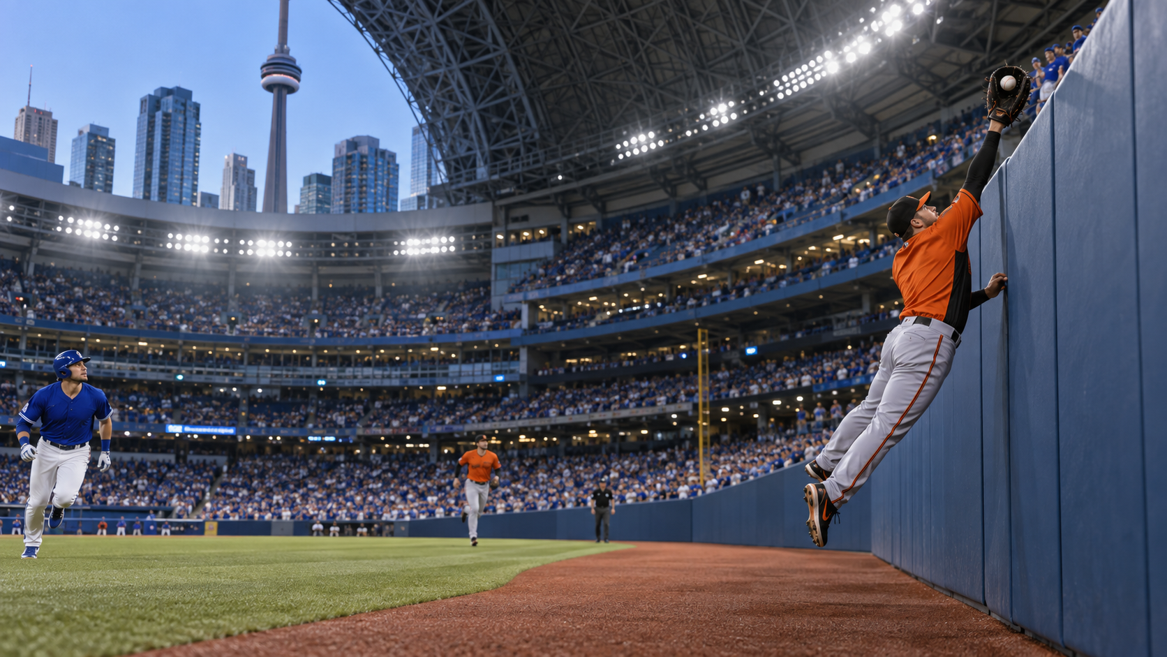 Baltimore Orioles and Toronto Blue Jays game scene