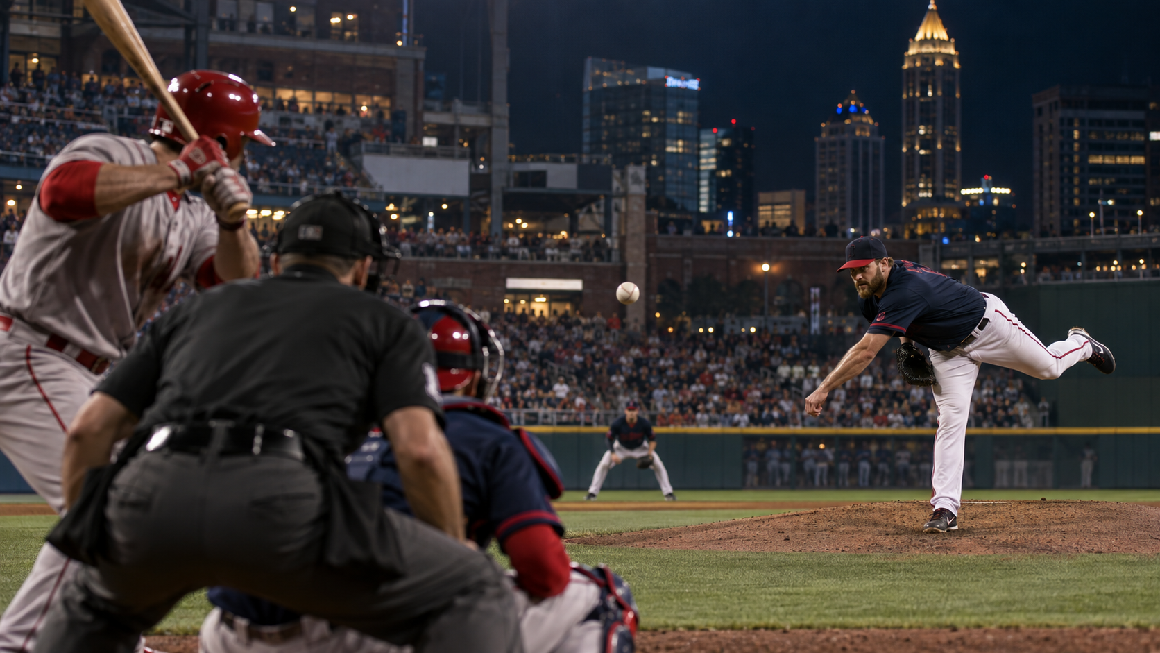 Philadelphia Phillies and Atlanta Braves game scene