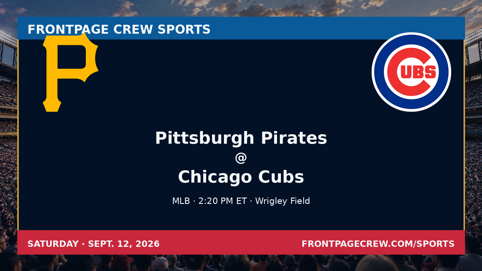 Pittsburgh Pirates and Chicago Cubs game scene