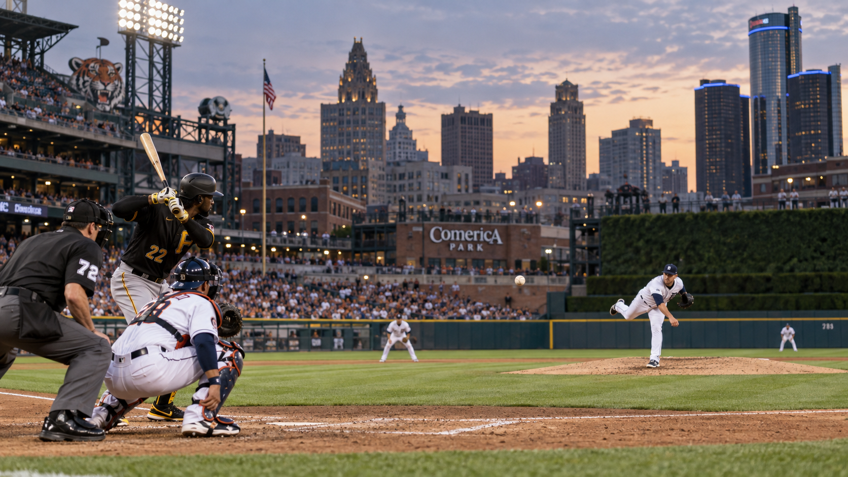 Pittsburgh Pirates at Detroit Tigers matchup artwork