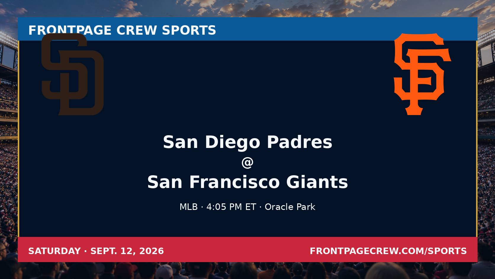 San Diego Padres and San Francisco Giants game scene