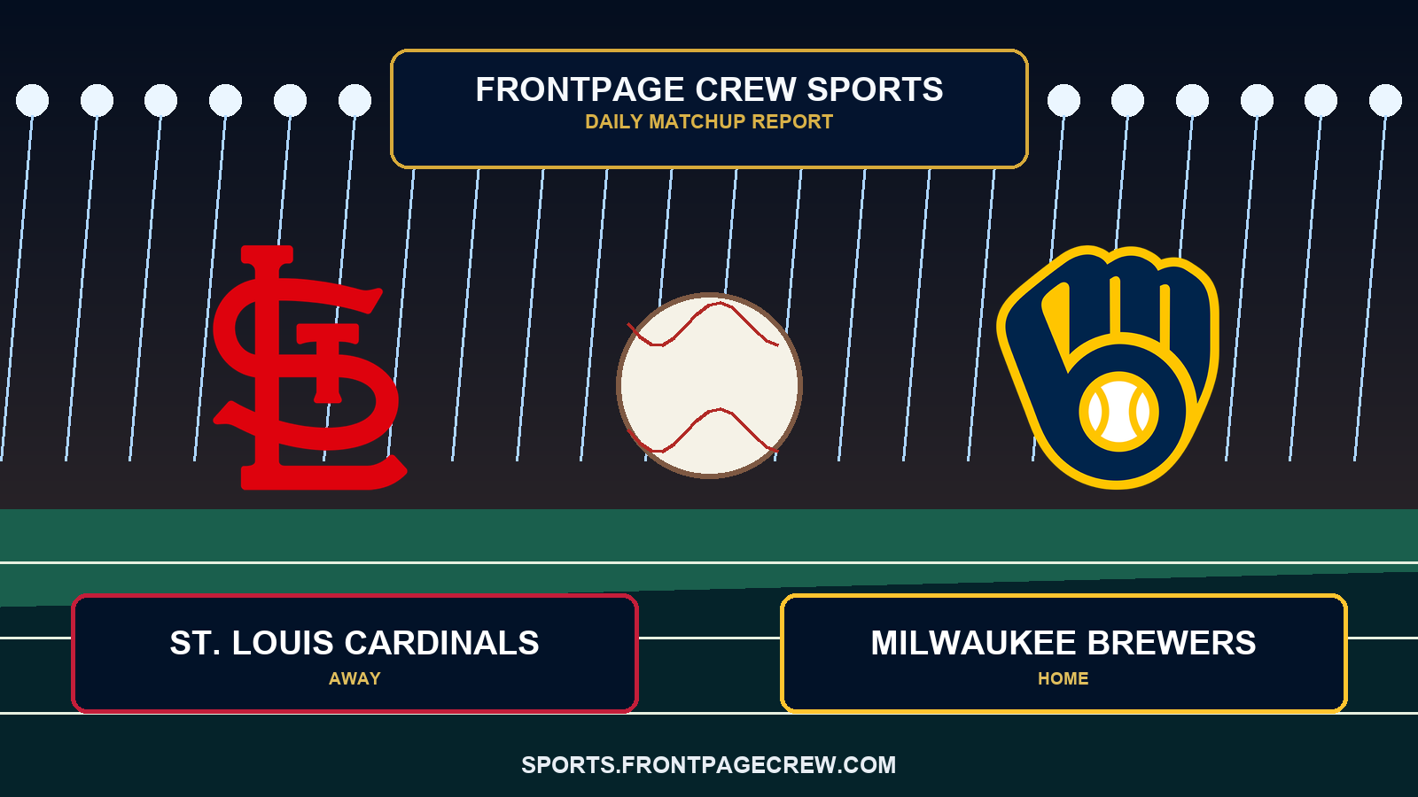 St. Louis Cardinals at Milwaukee Brewers matchup artwork