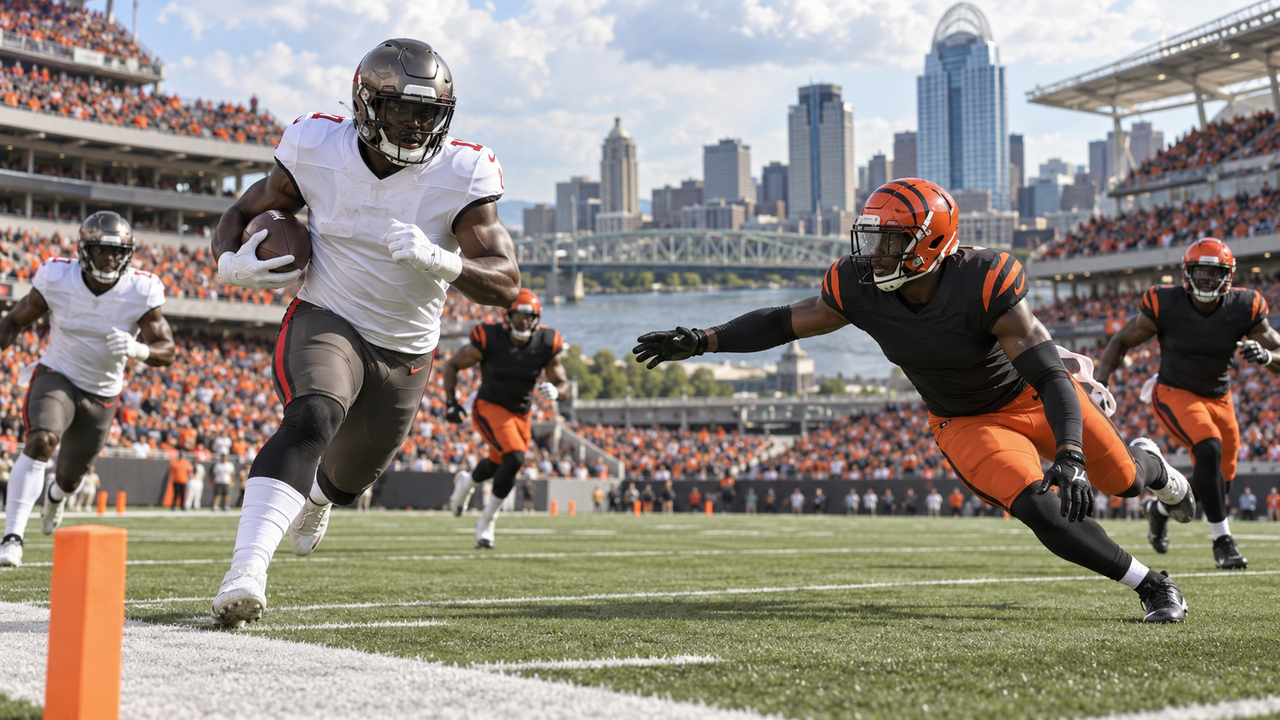 Text-free NFL game scene for Tampa Bay Buccaneers at Cincinnati Bengals