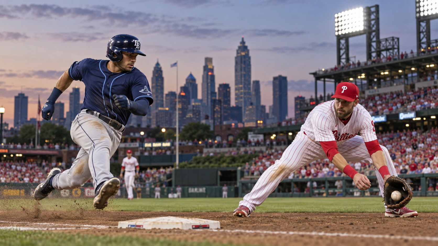 Tampa Bay Rays at Philadelphia Phillies matchup artwork