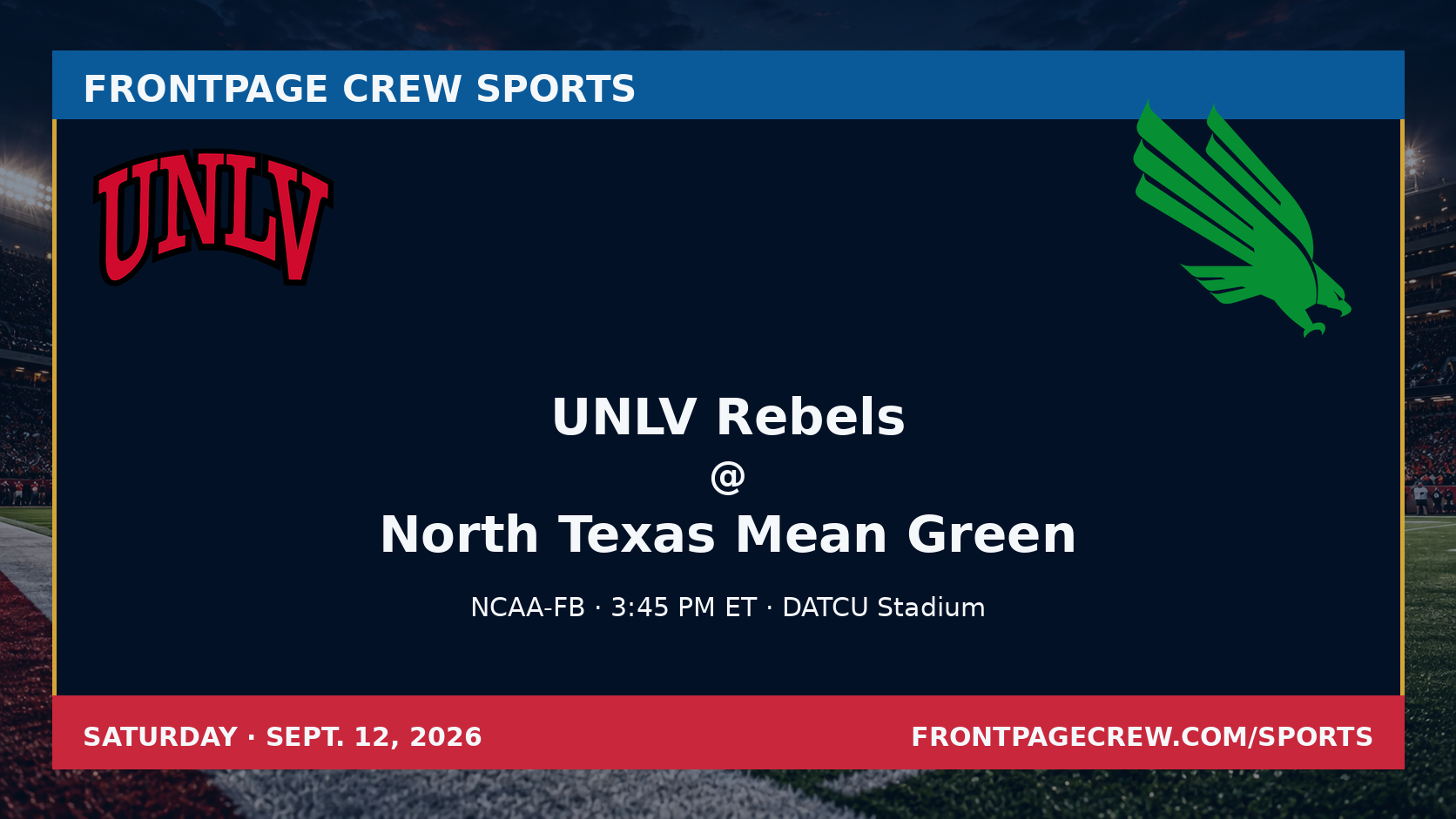 UNLV Rebels and North Texas Mean Green game scene
