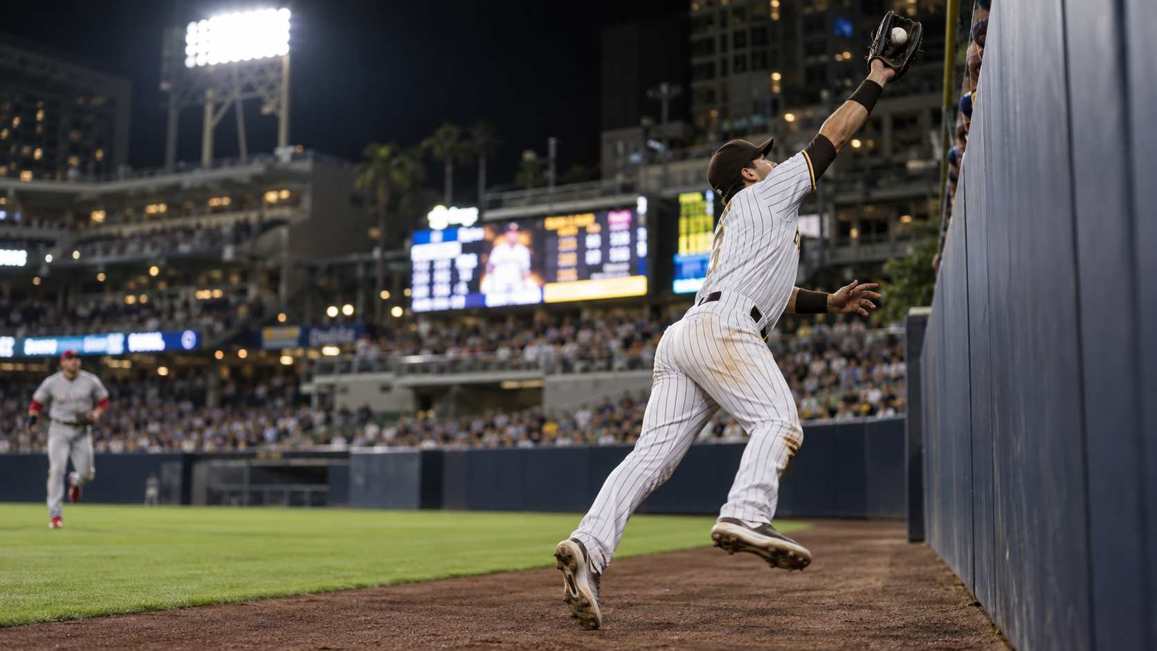 Game-action editorial image for Washington Nationals at San Diego Padres